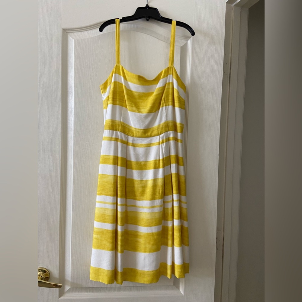 Yellow and white striped sundress